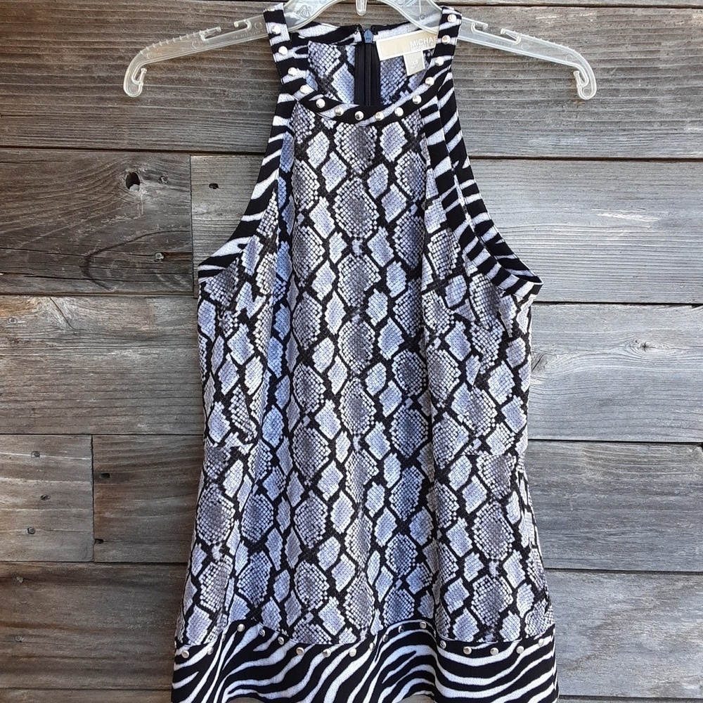 Michael Michael Kors black grey & white blouse size extra small